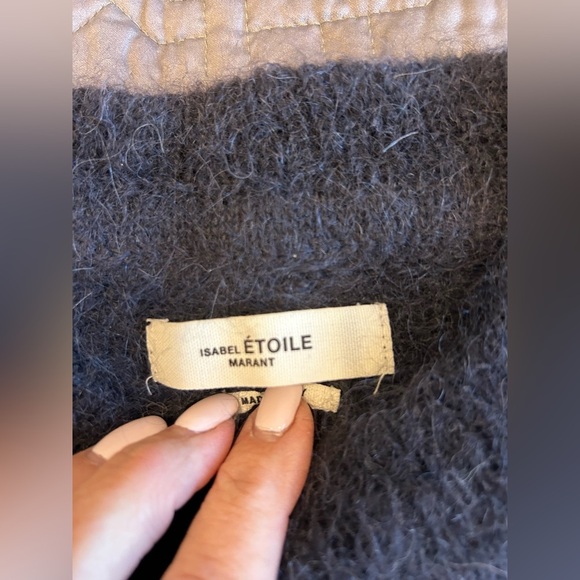 Isabel Marant Etoile  Drussell Ombré Mohair-blend Sweater Blue Size 38 - Picture 6 of 7